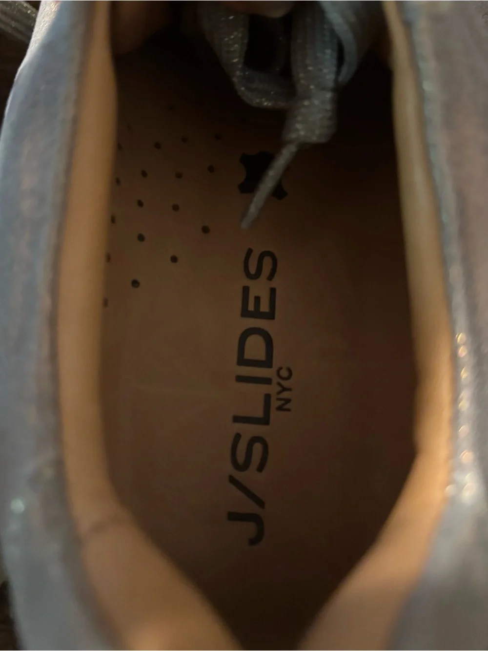 J/SLIDES Metallic Platform Lace-Up Sneaker